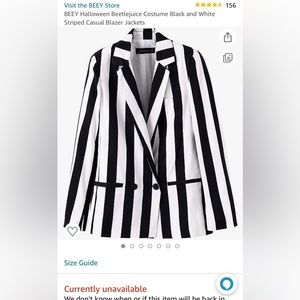 Beetlejuice costume, jacket. Womens XL